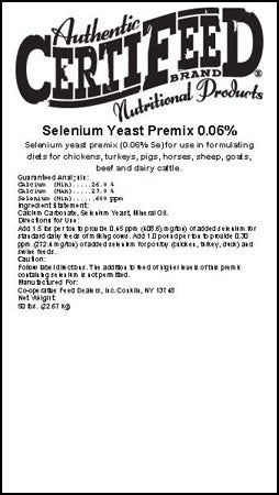 Selenium Yeast Premix .06% (Bainbridge, GA)