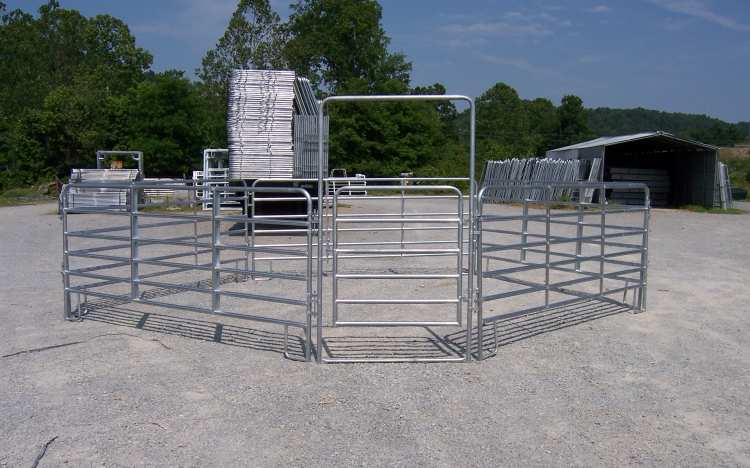 Galvanized Horse Panels - Square Top