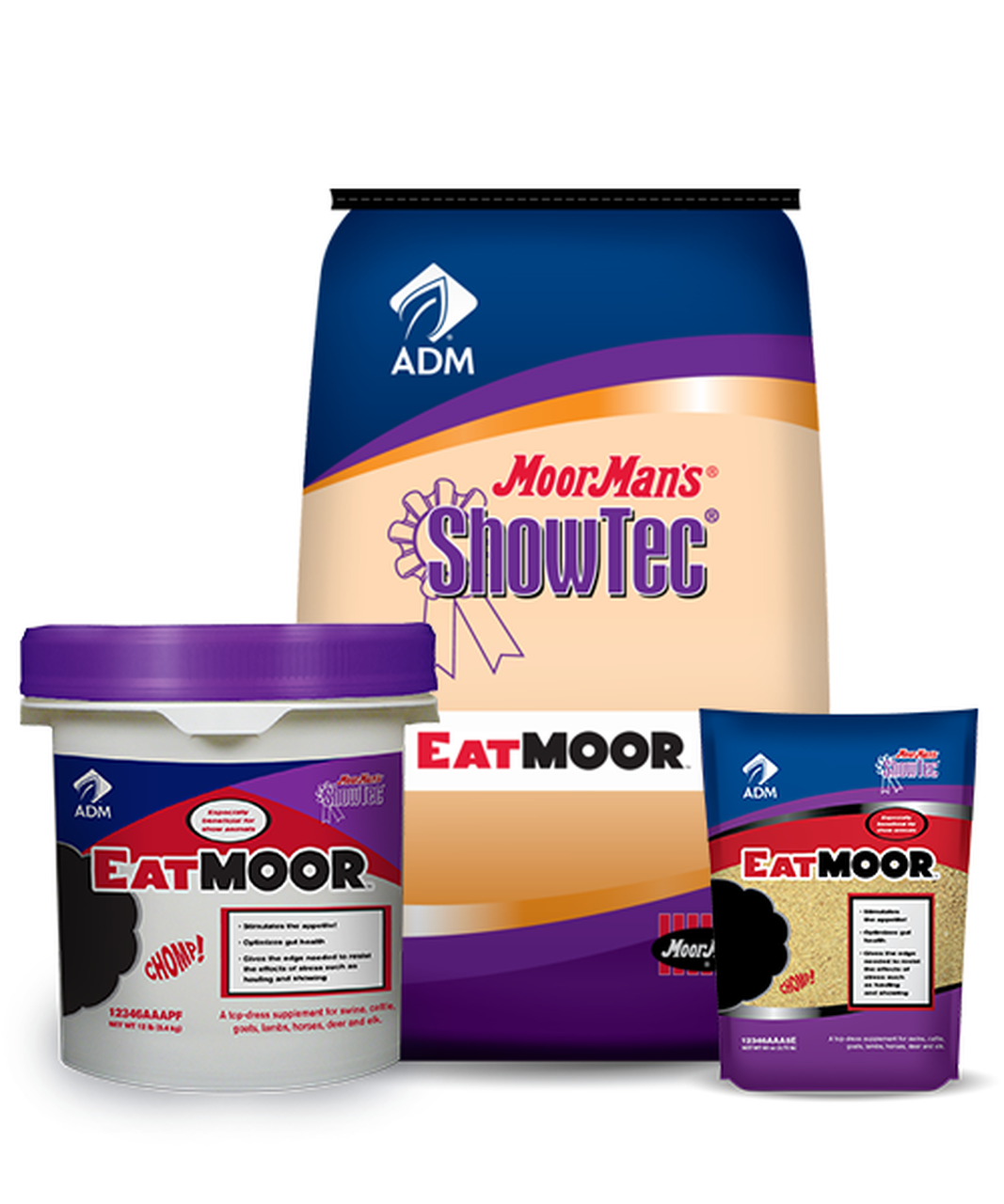 MOORMAN’S® SHOWTEC® EATMOOR™ (4 lb,12lb and 44lb bags)