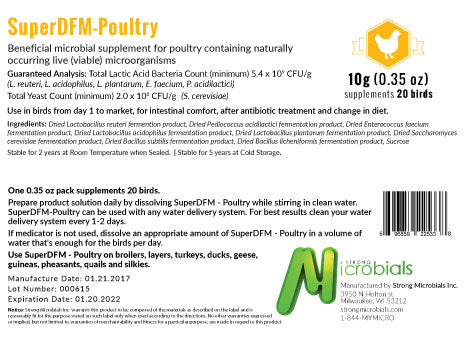 Super DFM-Poultry (Probiotic) 1.1 Lb Bag More sizes