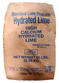 Bulk Hydrated Lime 50 Lb bags (Min order 5 Bags)
