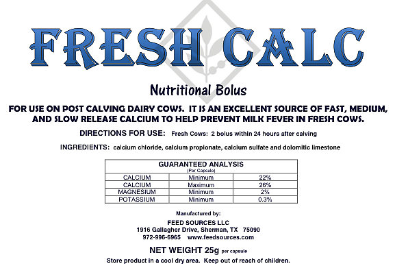 Fresh Calc Calcium Bolus
