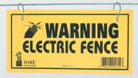 WARNING SIGN ELECTRIC FENCE 3/BAG DARE
