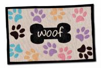 Loving Pet Woof With Multi Paws Fashion Mat - Animal Mat