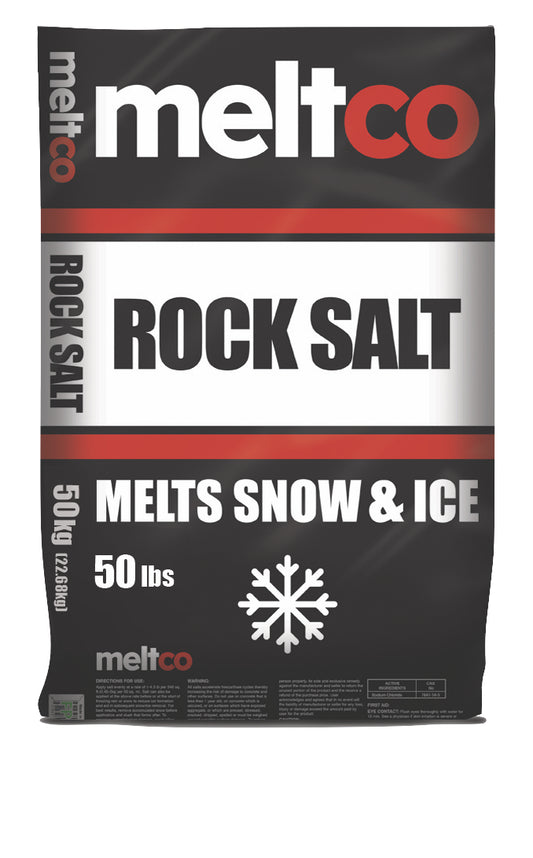MeltCo Rock Salt 50 Lb Bag (Ice Melt) Full truck Load 20 pallets